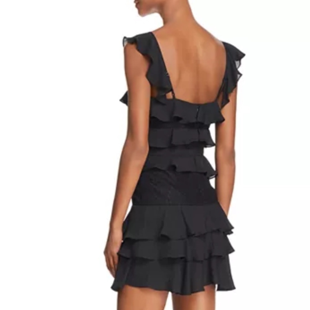 Bardot Revolve Babylon Tiered Ruffle Dress M 8 - Picture 4 of 7